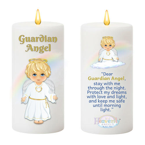 7-Inch Heavenly Angels LED Candle