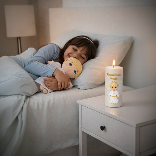 7-Inch Heavenly Angels LED Candle